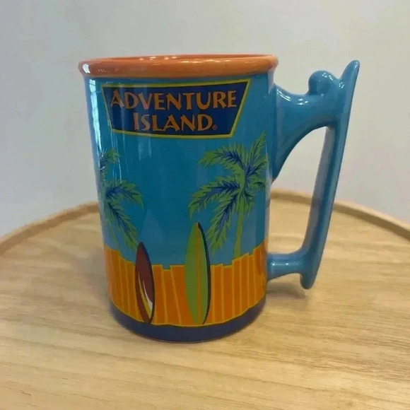 Adventure Island Florida Coffee Mug SURF BOARD HANDLE COFFEE Cup 16oz - Picture 1 of 6